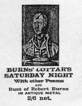 Load image into Gallery viewer, Burns, Robert. Cottar's Saturday Night and other poems. Bryce, David & Son. Glasgow. 1907. Complete with original brass book holder bust of Burns.