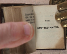 Load image into Gallery viewer, Bible in Miniature or a Concise History of Both Testaments. McDowall, T. & W. Edinburgh. Circa 1845.>>Miniature Scottish Thumb-Bible with rare green title-page<<