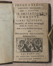 Load image into Gallery viewer, Imitation of Christ. De Imitatione Christi libri quatuor. Moreti, Ex Officina Plantiniana Balthasaris. Antverpiae. 1630.