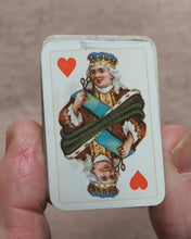 Load image into Gallery viewer, Miniature playing cards. Miniature antique playing cards in contemporary silver box. Unknown publisher. No place. Circa 1899.
