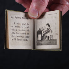 Load image into Gallery viewer, Infant's Library. Marshall, John. Circa 1800. 16 volumes. Complete with original sycamore bookcase.