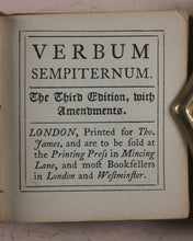 Load image into Gallery viewer, Thumb Bible. Verbum Sempiternum. Longman and co. London. 1850.