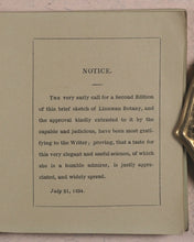 Load image into Gallery viewer, Clavis Botanica. A Key to the Study of Botany: on the System arranged by Linnaeus. Fry, Edmund, Houndsditch. London. 1834.