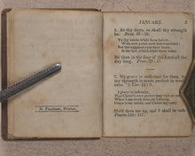 Load image into Gallery viewer, Daily Food For Christians. Being a Promise and another Spiritual Portion, for every day in the Year, together with a Verse of a Hymn. American Tract Society. No. 150 Nassau Street. New York. Circa 1830.