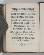 Load image into Gallery viewer, Goethe, Johann Wolfgang. Ausgewählte Gedichte. Schmidt & Gunther. Leipzig. 1907.