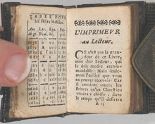 Load image into Gallery viewer, Heures de Cour. Contenant les Sept Offices, les 7 psaumes, vêpres, hymne et les litan avec les prières du matin et du soir, les oraisons devant et après la commun. Veuve Coignard, Chez La. Rue des Sept Voyes. Paris. 1680.