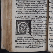Load image into Gallery viewer, Martialis, Marcus Valerius (38-104 AD). Martialis, ex novissima viri cuiusdam sane eruditissimi recognitione castigatior quam unquam antea factus. Stagnini , Bernardini de Tridino Montisferrati. Venice. 1531.
