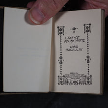 Load image into Gallery viewer, Macaulay, Thomas Babington, 1st Baron. Lays of Ancient Rome. Bryce, David & Son. Glasgow. Circa 1889.