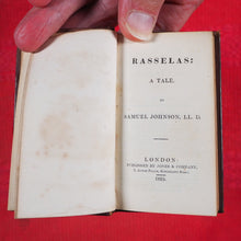 Load image into Gallery viewer, Johnson, Dr. Rasselas, a Tale. >>MINIATURE LITERARY CLASSIC << Publication Date: 1832 CONDITION: VERY GOOD