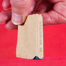 Load image into Gallery viewer, In Memoriam. >>MINIATURE BOOK WITH DUSTJACKET<< Tennyson, Alfred Lord. David Bryce & Son, Glasgow. London, Henry Frowde, Oxford University Press. 1905 CONDITION: VERY GOOD