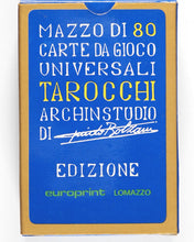 Load image into Gallery viewer, Mazzo Di 80 Carte Da Gioco Universali Tarocchi. Archin Studio. Guido Bolzani. Edizione Europrint, Italy.  Circa 1977.