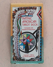 Load image into Gallery viewer, Native American Tarot Deck. Magda Weck Gonzalez, Shawnee, with Harry Sparrowhawk and illustrated by J.A. Gonzalez. U.S. Ganes Systens. U.S.A. 1982. ISBN 0880790091.