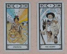 Load image into Gallery viewer, Native American Tarot Deck. Magda Weck Gonzalez, Shawnee, with Harry Sparrowhawk and illustrated by J.A. Gonzalez. U.S. Ganes Systens. U.S.A. 1982. ISBN 0880790091.