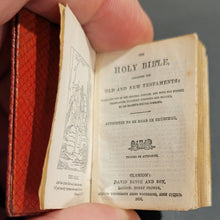 Load image into Gallery viewer, Holy Bible 1896 First Edition. 2nd copy The Holy Bible Containing the Old and New Testaments Majesty's Special Command.     Translated out of the Original Tongues... by His     Bound in gilt stamped red leather. 876pp.