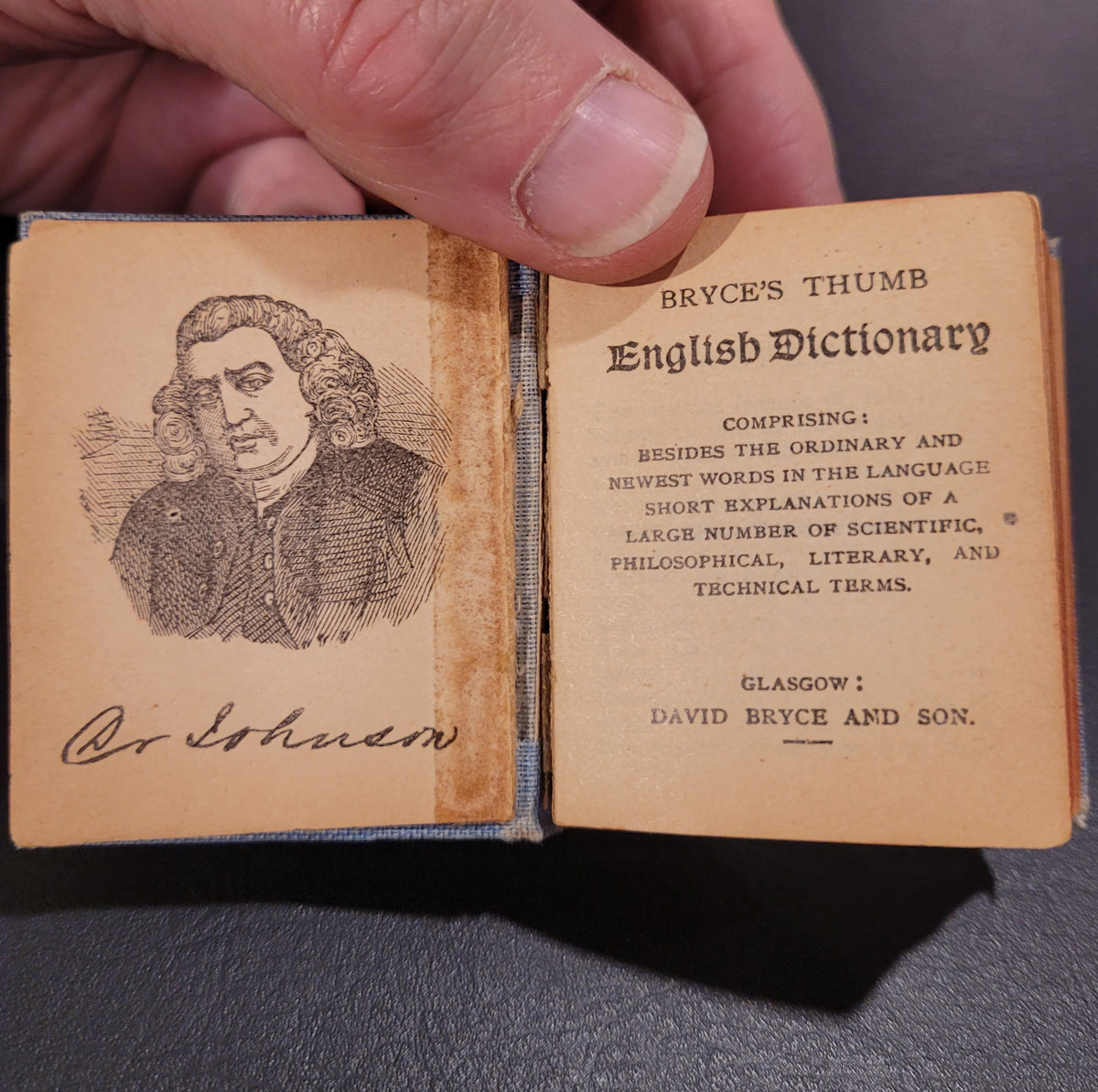 Bryce's Thumb English Dictionary, c1898. Published by David Bryce