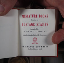 Load image into Gallery viewer, Levitan, Kalman L. Miniature books relating to postage stamps. Levitan, Kalman. >>ASSOCIATION COPY<< Publication Date: 1983 CONDITION: NEAR FINE