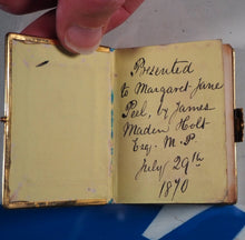 Load image into Gallery viewer, Daily Texts with verses of hymns.Adapted for general use & suited for every year. >150 YEAR-OLD MINIATURE BOOK< Publication Date: 1870 Condition: Very Good