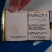 Load image into Gallery viewer, Daily Texts with verses of hymns.Adapted for general use & suited for every year. >150 YEAR-OLD MINIATURE BOOK< Publication Date: 1870 Condition: Very Good