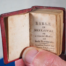 Load image into Gallery viewer, Bible in Miniature or a Concise History of both Testaments. John Harris. London. Circa 1806. >>HUGELY INFLUENTIAL RARE THUMB BIBLE<<