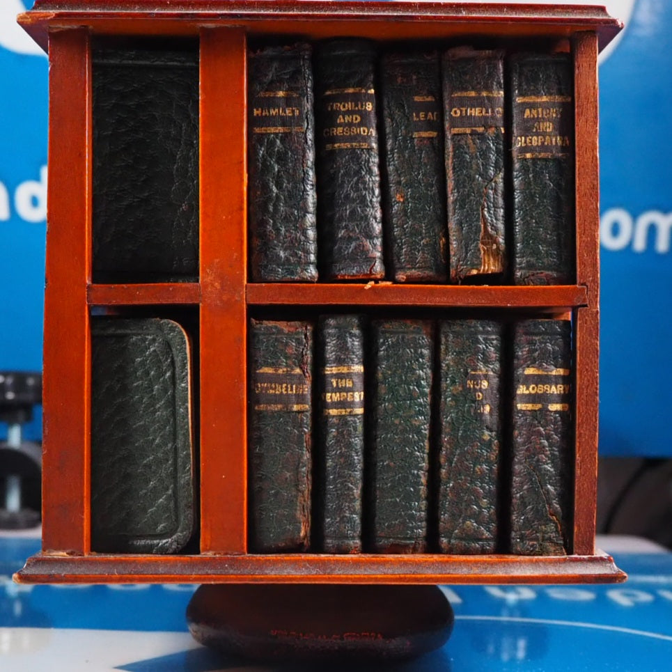 Complete Set of William Shakespeare Black Leather Bound Miniature