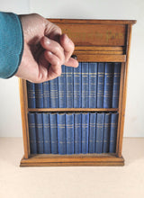 Load image into Gallery viewer, Miniature Library of The Poets. [in Oak Case with rolling tambour front shutter] Works of Shakespeare, and Poems of Burns, Byron, Longfellow, Milton, Scott, Sheridan &amp; Goldsmith. Kent &amp; Co., W. Paternoster Row, London. 1884-90
