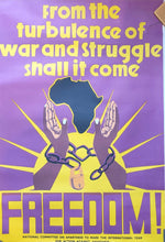 Load image into Gallery viewer, &#39;FREEDOM&#39;. [Anti-Apartheid Poster]. National Committee on Apartheid. [1978].&gt;&gt;Striking unrecorded political silk-screen poster&lt;&lt;
