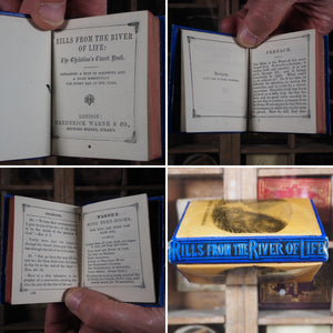 Rills from the river of life : the Christian's closet book : containing a text of scripture and a brief commentary for every day in the year. >>MINIATURE BOOK<<. Publication Date: 1872 CONDITION: VERY GOOD