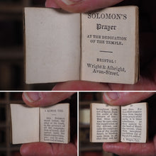 Load image into Gallery viewer, Solomon&#39;s Prayer at the Dedication of the Temple. &gt;&gt;VERY RARE PROVINCIAL MINIATURE JUVENILE BOOK&lt;&lt; Publication Date: 1839 CONDITION: VERY GOOD
