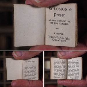 Solomon's Prayer at the Dedication of the Temple. >>VERY RARE PROVINCIAL MINIATURE JUVENILE BOOK<< Publication Date: 1839 CONDITION: VERY GOOD