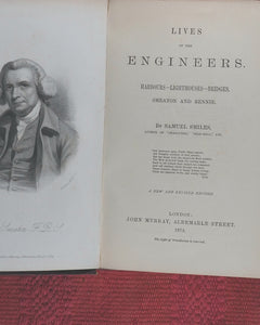 Lives of the Engineers. SMILES, Samuel. A new and revised edition. London: John Murray. 1874. >>OWNED AND SIGNED BY CHARLES DARWIN'S SON AND DESCENDANTS<<