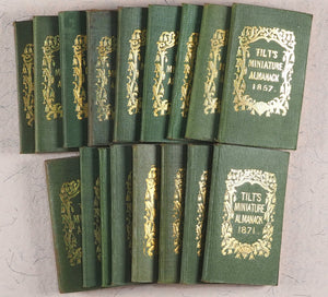 Tilt's Miniature Almanack. Various publishers. London. [1848-1870] >>RUN OF SCARCE COLLECTABLE ALMANACS<<