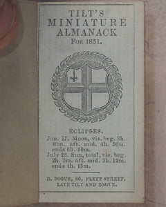Tilt's Miniature Almanack. Various publishers. London. [1848-1870] >>RUN OF SCARCE COLLECTABLE ALMANACS<<