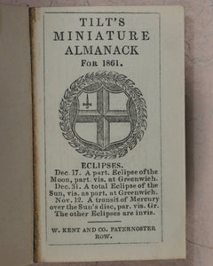 Tilt's Miniature Almanack. Various publishers. London. [1848-1870] >>RUN OF SCARCE COLLECTABLE ALMANACS<<