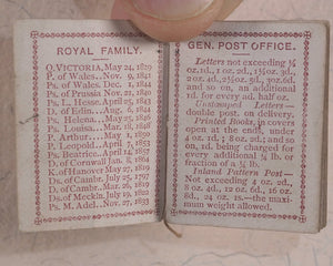 Porte-Monnaie Calender for 1869. Goodall & Son. [London]. [1868].
