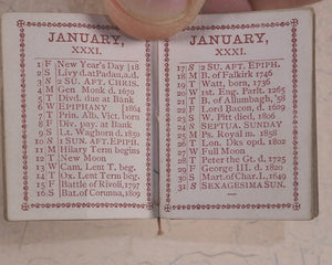 Porte-Monnaie Calender for 1869. Goodall & Son. [London]. [1868].