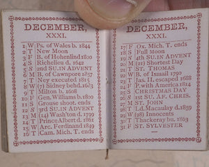 Porte-Monnaie Calender for 1869. Goodall & Son. [London]. [1868].