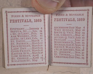 Porte-Monnaie Calender for 1869. Goodall & Son. [London]. [1868].