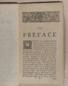 Boerhaave, Herman. A Treatise on the Powers of Medicines. John Martyn (translator). Printed for John Wilcox and James Hodges. London. 1740.