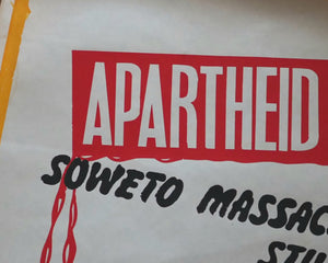 Soweto Massacre  [Anti-Apartheid poster]. National Committee on Apartheid. [Circa 1977].>>Shocking unrecorded political silk-screen poster<<