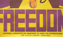 Load image into Gallery viewer, &#39;FREEDOM&#39;. [Anti-Apartheid Poster]. National Committee on Apartheid. [1978].&gt;&gt;Striking unrecorded political silk-screen poster&lt;&lt;
