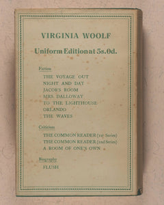 Virginia Woolf. Collected works of Virginia Woolf - every first Uniform Edition,  in original dust-jackets. Hogarth Press. 52 Tavistock Square. London.  1929-1950.