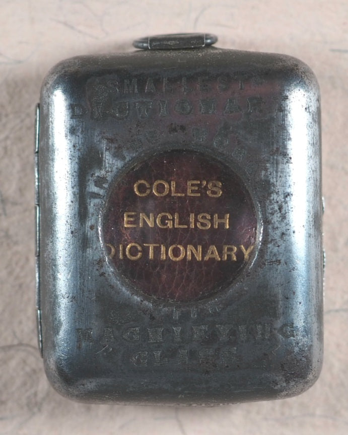 Smallest English Dictionary in the World. Bryce, David & Son. Glasgow. Circa 1896.>>Scarce miniature promo for world's largest bookshop in 1896<<