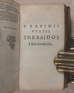 Pub. Papinius Statius. Denuo ac Serio emendatus. Guiljelmum Ianss: Caesium. [Amsterdam].>>Dramatic and significant classical poetry in miniature<< 1624.