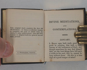 Sibb[e]s, Richard. Divine Meditations. Religious Tract Society. The Depository, 56 Paternoster Row. London. [Circa 1841].