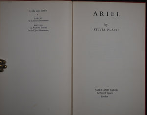 Ariel. PLATH, Sylvia. Publication Date: 1965. Faber & Faber. FIRST EDITION. First impression.  HARDCOVER