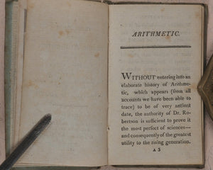 Compendium of Simple Arithmetic; in which the first rules of that pleasing Science are made familiar to the capacities of youth. Wallis, J. 16 Ludgate Street. London. 1801.