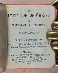 Thomas à Kempis. Imitation of Christ. Eyre & Spottiswoode. London. 1906.
