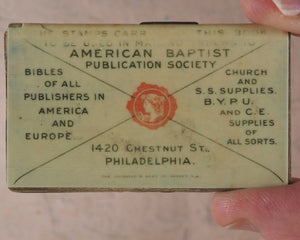 American Baptist Publications Society, PA [Miniature Calendar/address book]. American Baptist Publications Society. Philadelphia.  Printed by WHITEHEAD & HOAS CO. NEWARK NJ. [1900].