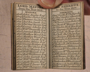 London Almanac for the year of Christ 1829. Company of Stationers. [London, 1828].