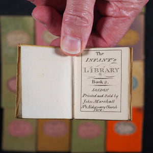 Infant's Library. Marshall, John. Circa 1800. 16 volumes. Complete with original sycamore bookcase.